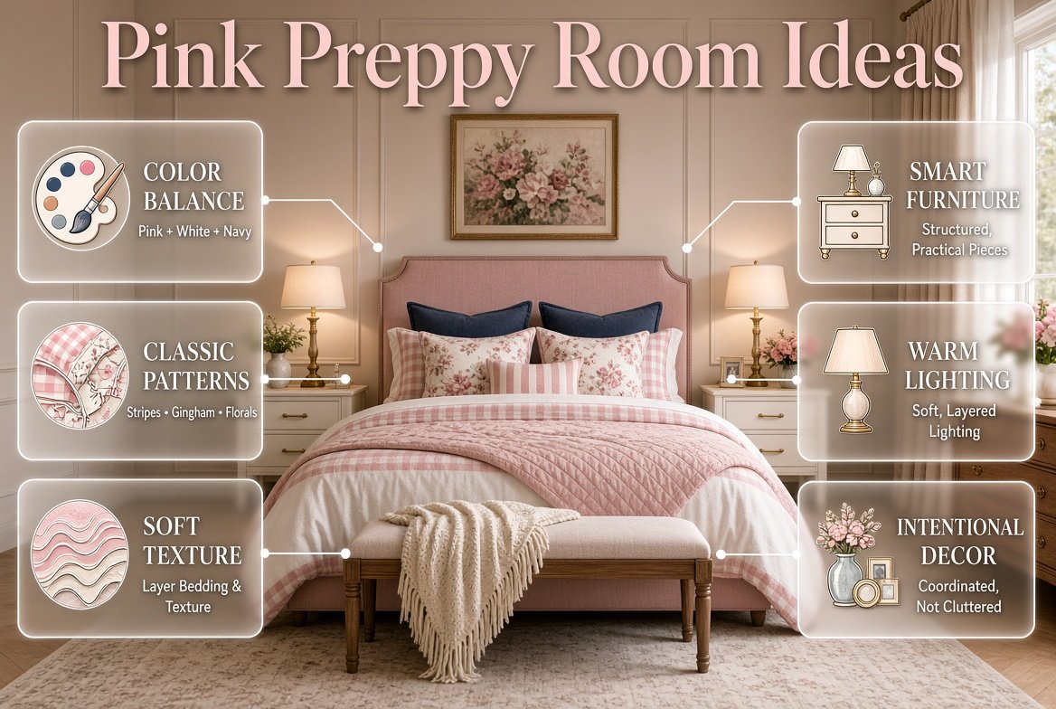 Pink Preppy Room Ideas