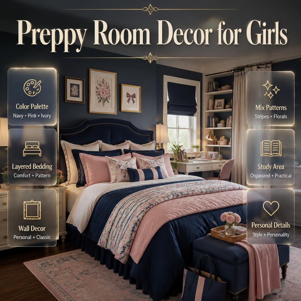 Preppy Room Decor for Girls