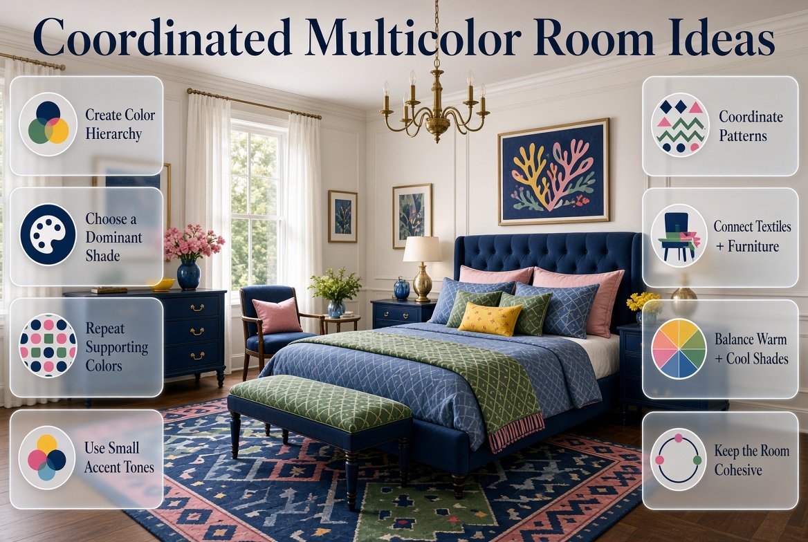 Coordinated Multicolor Room Ideas